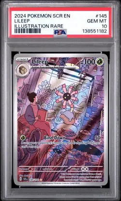 Pokemon Stellar Crown Lileep #145 Special Illustration Rare - PSA 10 - Image 1