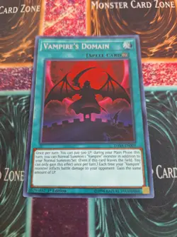 Yu-Gi-Oh! Vampire's Domain DASA-EN009 Secret Rare 1st Edition Near Mint - Image 1