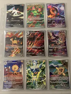 Pokemon TCG Modern Illustration Rare Full Art Holo Lot - 2 Binder Pages NM - Image 1