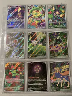 Pokemon TCG Modern Illustration Rare Full Art Holo Lot - 2 Binder Pages NM - Image 3