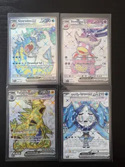Pokemon TCG Scarlet Violet Full Art Tera EX 4-card Lot: Gyarados, Tyranitar, etc - Image 1