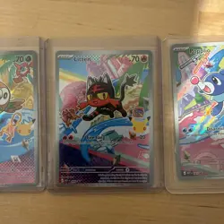 Pokemon Card First Partner Illustration Collection Alola Rowlet, Litten, Popplio - Image 3