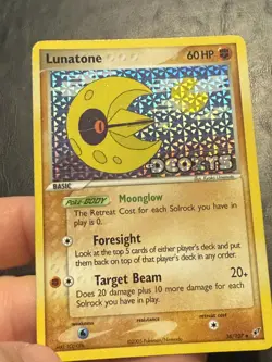 Pokemon Lunatone #36/107 Reverse Holo Uncommon - 2005 EX Deoxys - NM to MT Cond. - Image 1