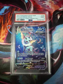 Vaporeon VMAX SWSH182 SWSH: Sword & Shield Promo Cards Holo PSA 9 - Image 1