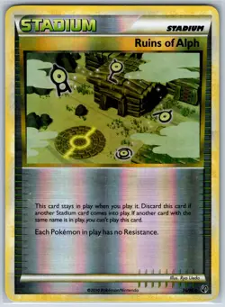 Ruins Of Alph Reverse Holo Undaunted 76/90 MP-LP Pokemon Card - Image 1