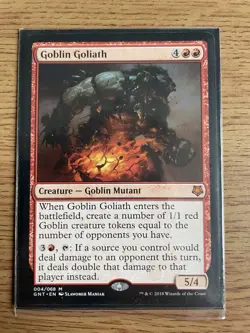 MTG magic the gathering Game Night Goblin Goliath Mythic Rare Near Mint Card - Image 3