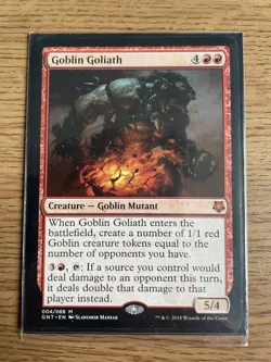 MTG magic the gathering Game Night Goblin Goliath Mythic Rare Near Mint Card - Image 4