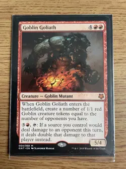 MTG magic the gathering Game Night Goblin Goliath Mythic Rare Near Mint Card - Image 5