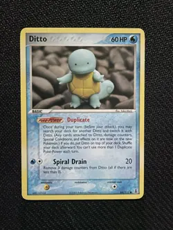 Pokemon Ditto-Squirtle 64/113 EX Delta Species Rare Regular English Card 2005 - Image 1