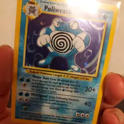 Pokemon Card - Poliwrath Base Set Unlimited 13/102 Holo Holo Rare GREAT COND. - Image 1