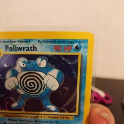 Pokemon Card - Poliwrath Base Set Unlimited 13/102 Holo Holo Rare GREAT COND. - Image 3