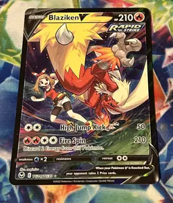 Blaziken V TG14/TG30 SWSH12: Silver Tempest Trainer Gallery Pokemon Card - Image 1