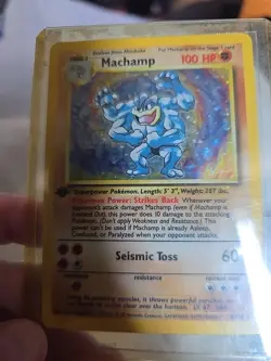 1st Edition Machamp 8/102 Base Set Holo Rare Vintage 1999 Pokemon Card TCG - Image 1