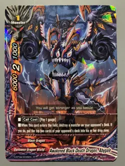 FUTURE CARD BUDDYFIGHT AWAKENED BLACK DEATH DRAGON ABYGALE D-BT04/0035EN R - Image 1