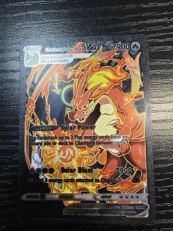 Charizard Solar Form Vmax 7900hp Fan Art Display Card Black&red Foil - Image 1
