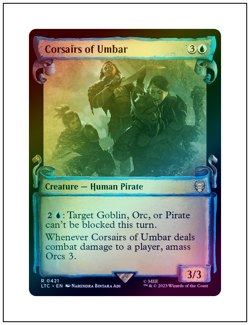 1x Corsairs of Umbar, Showcase Scroll Foil, LOTR, Magic MTG NM - Image 1