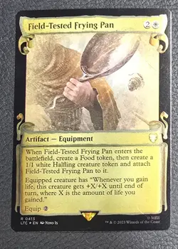 Foil Field-Tested Frying Pan (Showcase Scrolls) Commander Lord of the Rings MTG - Image 1