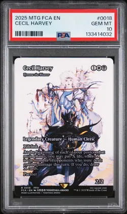2025 MTG FINAL FANTASY THROUGH THE AGES #0018 CECIL HARVEY PSA 10 - Image 1