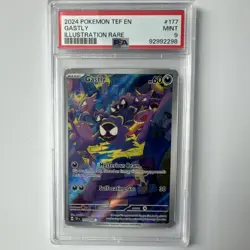 Pokemon Gastly 177/162 SV05 Temporal Forces Illustration Rare Holo PSA 9 2024 - Image 1