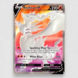 Reshiram V (Full Art) 172/195 SWSH12: Silver Tempest Holo Ultra Rare Pokemon TCG - Image 1