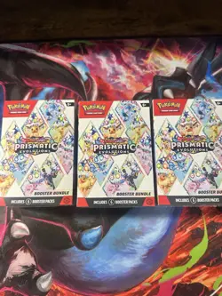 Pokemon Scarlet & Violet: Prismatic Evolutions Booster Bundle 3 Boxes English - Image 1