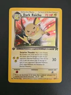 Pokemon Dark Raichu Holo TCG 83/82 1st Edition Secret Rare 2000 *FART SWIRL🌀* - Image 1