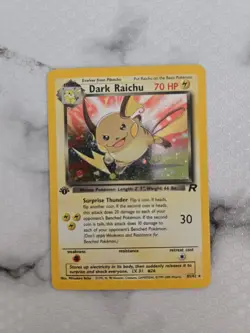 Pokemon Dark Raichu Holo TCG 83/82 1st Edition Secret Rare 2000 *FART SWIRL🌀* - Image 3