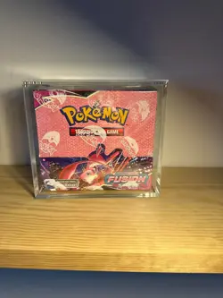 Pokemon Sealed Fusion Strike Booster Box Sword & Shield 36 Packs in Acrylic Case - Image 1