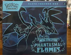 Pokemon TCG Mega Evolution Phantasmal Flames Elite Trainer Box ETB - Image 1