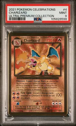 2021 POKEMON CELEBRATIONS ULTRA-PREM COLL #4 CHARIZARD PSA 9 - Image 1