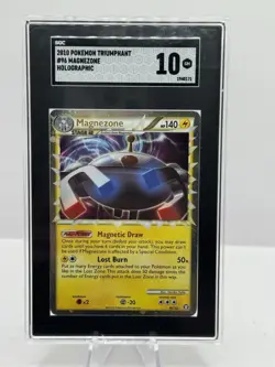 2010 Pokemon Triumphant Holographic #96 Magnezone SGC 10 (small case crack) - Image 1