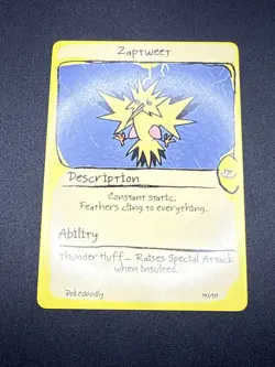 Zaptweet (Zapdos) #145 - First Edition First Print PokeDoodly Fan Art - Pokemon - Image 3