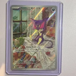 Pokemon Purrloin 136/086 Sv: White Flare Illustration Rare Full Art Holo 60 HP - Image 1