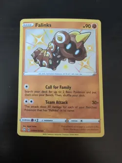 2021 Pokemon Falinks SV074/SV122 Shining Fates: Shiny Vault Holo - Image 1