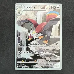Pokemon TCG Braviary Black Bolt Illustration rare 155/086 NM/MINT - Image 1