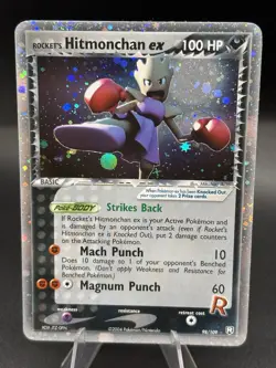 Pokemon Rocket's Hitmonchan EX Ultra Rare Holo Team Rocket Returns 98/109 Engli… - Image 1