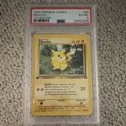 Pokemon TCG 1999 Jungle Pikachu 1st Edition PSA 6 60/64 Regular - Image 1