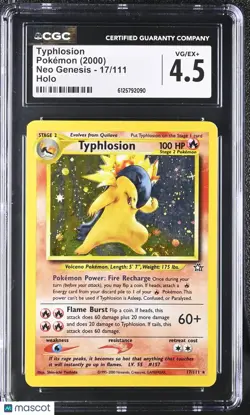 2000 Pokemon Neo Genesis Typhlosion Holo CGC 4.5 17/111 - Image 1
