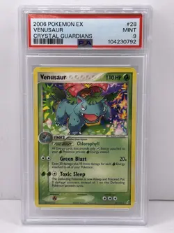 2006 Pokemon EX Crystal Guardians Venusaur #28 PSA 9 - Image 1