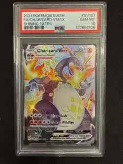 PSA 10 Charizard Vmax SV107/SV122 Pokemon Shining Fates Shiny Vault - Image 1