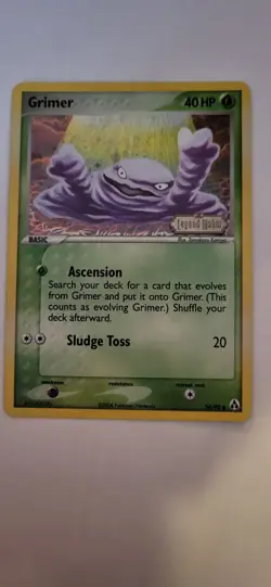 Pokemon Grimer 54/92 Legend Maker Reverse Holo 40 HP Common English TCG 2006 - Image 1