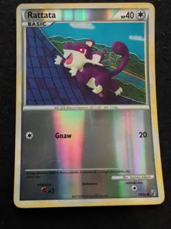 Pokemon TCG Rattata Undaunted 64/90 Reverse Holo Common - Image 1