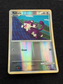 Pokemon TCG Rattata Undaunted 64/90 Reverse Holo Common - Image 2