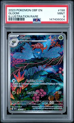 2023 POKEMON OBF EN-OBSIDIAN FLAMES ILLUSTRATION RARE #198 GLOOM PSA 9 - Image 1