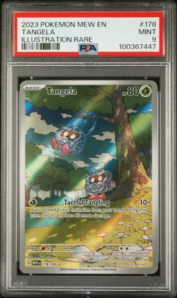 2023 POKEMON MEW EN-151 ILLUSTRATION RARE #178 TANGELA PSA 9 - Image 1