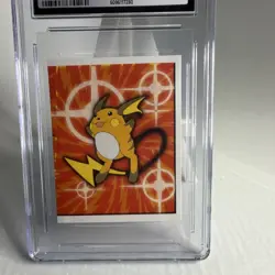 Raichu (166) Pokemon Merlin 1998 sticker Series , Graded English CGC 8 - Image 3