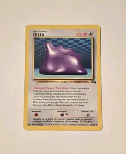 Pokemon Ditto 18/62 Non Holo Fossil Vintage HP - Image 1
