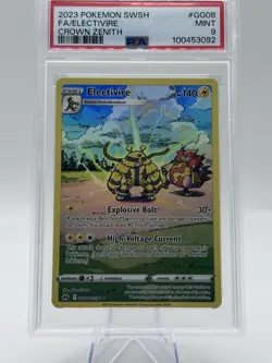 Pokemon TCG Electivire GG08/GG70 Crown Zenith: Galarian Gallery Holo Mint PSA 9 - Image 1