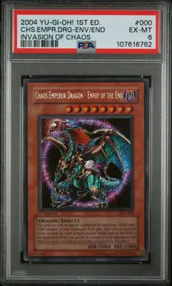 PSA 6 1ST EDITION Chaos Emperor Dragon Envoy of the End IOC-000 YUGIOH - Image 1
