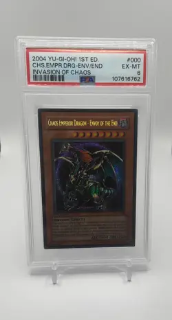 PSA 6 1ST EDITION Chaos Emperor Dragon Envoy of the End IOC-000 YUGIOH - Image 3